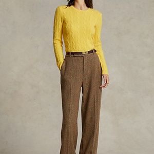 NWOT -- Ralph Lauren Black Label Slim Fit Cable Knit Cashmere Sweater - Size L